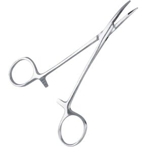 POCREATION Dog Ear Powder Dog Ear Powder Pet Ear Hair Tweezers, Stainless Steel Curved Tip Ear Hair Tweezers Stainless Steel Pet Dog Cat Ear Hair Tweezers Curved Tip Cleaning Clamp (S 7.9In)