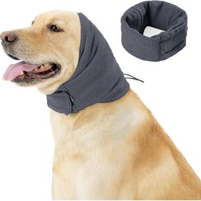JOHNBOLIN Dog Thunder Ear Muffs,Dog Calming Hoodie No Flap Ear Wraps for Dogs Hematoma Healing,Dog No Flap Noise Protection Ear Wrap Relieve Anxiety,Dog Ear Cover The Grooming (Light purple, Small)