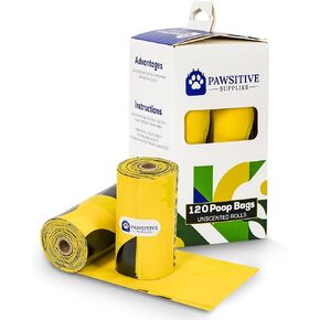 Eco-Friendly Poop Bags - 120 Bags Made from Cornstarch, Unscented and Perfect for Your Daily Walks