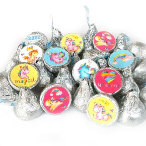 Unicorn Labels for Hershey's Kisses Chocolates by Adore By Nat - Birthday Baby Shower Party Favor Stickers - Set of 240