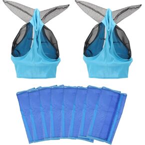 10 قطع من لوازم الحصان، 8 قطع من أحذية الطيران الشبكية و2 قطعة من أقنعة الذبابة مع مجموعة الأذنين، أقنعة الذبابة مع الأذنين ناعمة، واقية من طماق الحصان الشبكية المسامية لمنع لدغات الذباب المؤلمة in Kuwait