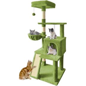 70" Cat Tree Tower for Indoor Cats, Multi-Level Cat Tower Condo with Sisal Scratching Post (Dark Gray)