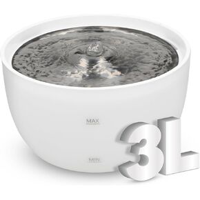 Standpoint Cat Water Fountain, 3L Ultra-Silent Automatic Stainless Steel Dog & Cat Water Dispenser with Adjustable Flow, includes Filter – Ideal for Drinking & Hydration