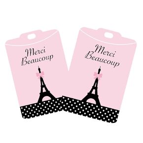 Paris Thank You Tags 12pcs, Ooh La La Favors Birthday Decoration Party Supplies, Parisian Baby Shower Themed, Ideal for French Parties, Souvenirs, Favors, and Events - Eiffel Tower & French Elegance