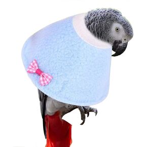 Pet Collr, Bird Elizabethan Collar Recovery Anti-Bite Neck Collar for Parrots Budgies Parakeet Cockatiels (L-Red)