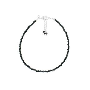 Natural Blue Sapphire Beads Bracelet Micro Faceted Gemstones Jewelry For Her, Birthstone Energy Healing Crystals, Silver Plated Chain 8 inch (Blue Sapphire)