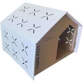 Cat Cardboard House with Scratch Pad, Cat Hideaway Playhouse with Scratching Board in Saudi Arabia