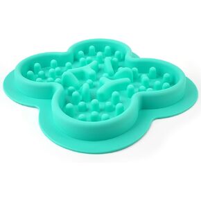MCHXN Slow Feeder Dog Bowls, Anti-Choking Puzzle Dog Food Bowls, Anti-Slip Interactive Dog Feeding Bowls Slow Down Eating, Bloat Stop Maze Dog Dishes for All Breeds Pets (Black - 6 Petals)