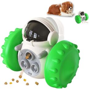 Dog Treat Dispenser, Interactive Feeder Toy for Small Dogs & Cats, IQ Training, Durable (Yellow)