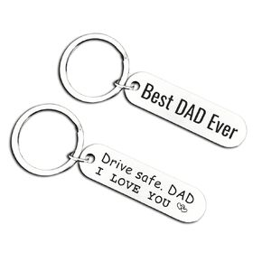 سلسلة مفاتيح Drive Safe Dad I Love You Dad Gifts من ابنة أو ابن عيد الأب أفضل أب على الإطلاق سلسلة مفاتيح هدايا عيد ميلاد للأب من الابنة، هدايا عيد الميلاد للأب، هدية الأب من الابن