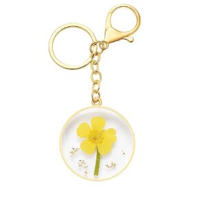 Cute Keychains for Women - Gladiolus Real Flower Keychain - Handmade Unique Keychains,Personalized,Cool Keychains,Funny,Boho Keychain - Suitable as a Gift (August Birth Month Flower)