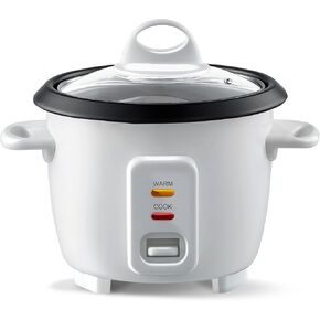 Mishcdea Small Rice Cooker 3 Cups Uncooked, Electric Mini Rice Cooker with Steamer Basket, Removable Nonstick Pot, 12H Automatic Keep Warm, for Rice, Soups, Stews, Grains, Oatmeal - Aqua