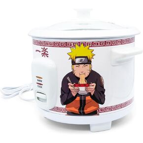 Naruto Shippuden Ichiraku Ramen Automatic Rice Cooker & Warmer | Food Steamer for White and Brown Rice, Quinoa | Anime Manga Gifts and Collectibles | Holds 24 Ounces