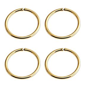 2 Pairs Set Nose Cartilage Nose Rings Small Hoops Earrings Set for Women Tragus Septum Helix Thin Multiple Piercing (6mm/22 gauge/ 2 pairs, 14K Gold Filled)