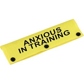 Funny Dog Leash Sleeve Have Anxious in Training Dog Leash Wrap Sleeve Pet Birthday Gift (Anxious in Training-YE Sleeve)