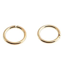 Gold, Silver Tiny Hoop Earrings for Women Cartilage Nose Septum Helix Tragus Rings Multiple Piercing Jewelry, Hypoallergenic (5mm | 1 Pair, 14K Yellow Gold Filled | 21 Gauge)