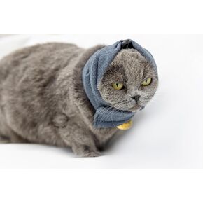 Dog Blow Dryer Ear Cover,Dog No Flap Ear Wrap Anxiety & Stress Relief - Dog Ear Flap Wrap for Surgery Recovery Grey M