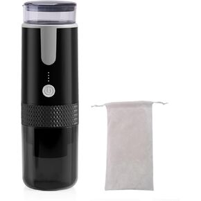 Portable Espresso Machine Type-C Rechargeable Coffee Machine Mini Electric Powder Capsule Coffee Maker 15 Bar Pressure Suitable for Capsule & Coffee Powder for Camping, Travel, Outdoor, RV