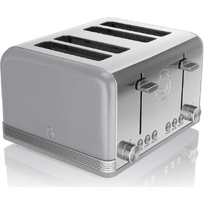 Swan ST19020BLN Retro Toaster, 7.2"x11.5"x10.4", Blue