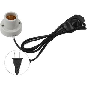 Reptile Ceramic Heat Lamp Holder, Light Fixture Holder E27 Socket High Temperature Proof, Easy Installation, Universal Usage for Tortoise (US Plug 120V)