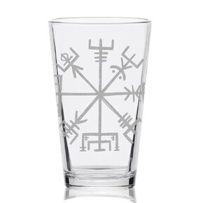 MJOLNIR HAMMER Engraved Beer Pint Glass | Inspired by Vikings & Norse Mythology | Great Gift Idea!
