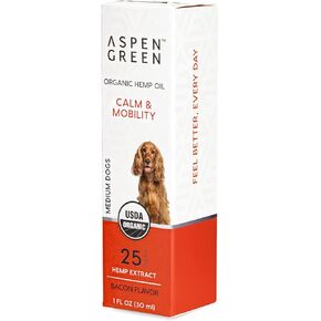 USDA Certified Organic Hemp Oil for Dogs & Cats - Helps with Calming and Mobility - Dog Hemp Oil Drops May Support Occasional Dog & Cat Anxiety Relief (Bacon Flavored, for Medium Pets)