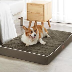 WNPETHOME Washable Dog Beds Large Sized Dog, Extra Large Dog Bed with Removable Washable Cover & Anti-Slip Bottom, Egg Crate Foam Pet Bed Mat, Multi-Needle Quilting XXXL Dog Bed (Dark Green)