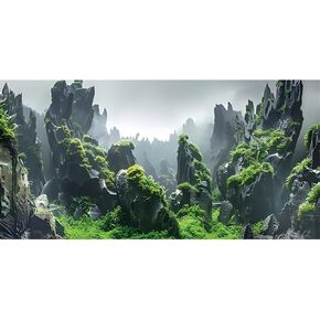 AWERT 24x16 inches Stone Aquarium Background Rock Fish Tank Background Rocky Terrarium Background Polyester Background