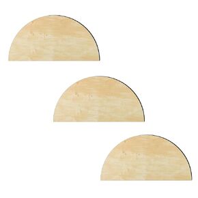 3 Pack of 6 inch Half Circle cutout, boho half circle cutouts, Unfinished Half Circle wood cutout, DIY Craft wooden cutout