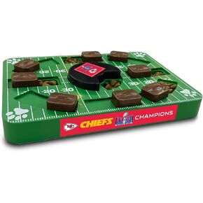 Pets First NFL Superbowl Champion Puzzle Toy, Puzzle Treat Dog Toy, Interactive Dog Treat Toy, Football Champ Slow Feeding Toy