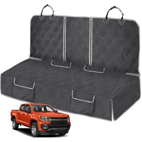 Dog Car Seat Cover Compatible with Ford Maverick/Hyundai Santa Cruz, Waterproof Pet Bench Seat Cover for Back Seat, 600D Heavy Duty Scratch Proof Nonslip Truck Seat Covers for Dogs