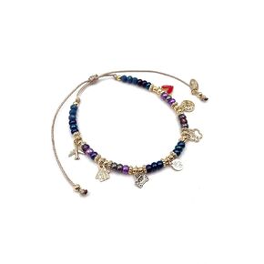 Good Vibes Treasury Wish Map Adjustable Charms Bracelet