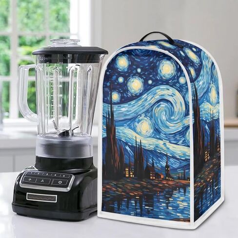 Blender Cover Dust Cover Starry Night Food Processor Cover with Top Handle Small Kitchen Appliance Covers Anti Fingerprint Coffee Maker Cover Kitchen Decoration in Saudi Arabia