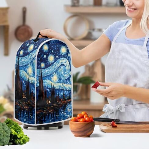 Blender Cover Dust Cover Starry Night Food Processor Cover with Top Handle Small Kitchen Appliance Covers Anti Fingerprint Coffee Maker Cover Kitchen Decoration in Saudi Arabia