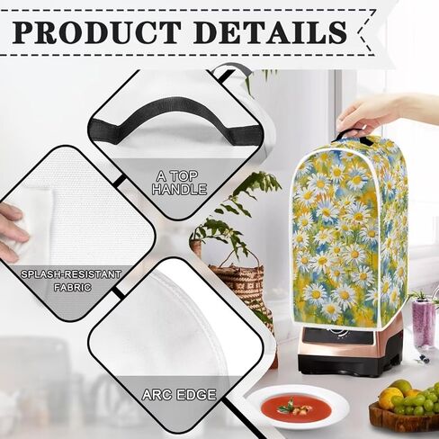 Blender Cover Dust Cover Starry Night Food Processor Cover with Top Handle Small Kitchen Appliance Covers Anti Fingerprint Coffee Maker Cover Kitchen Decoration in Saudi Arabia