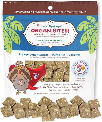CocoTherapy Organ Bites! Dog and Cat Treat (Chicken + Beet) 3 Oz. in Saudi Arabia