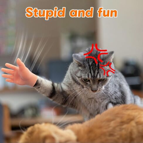 6 Pack Mini Hands for Cats,Tiny Hands for Cats Crossed,Tiny Folded Hands for Cat Paws,Cat Interactive Toy,Playful Cat Accessories for Mimicking Human Gestures in Kuwait