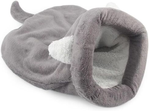 Cat Beds Cave for Indoor Cats for Small Dogs, Washable Sleeping Bag Calming, Soft Fluffy Self-Warming and Cozy Anti-Anxiety Cuddler (25 x 21 inch, Pink) in Saudi Arabia