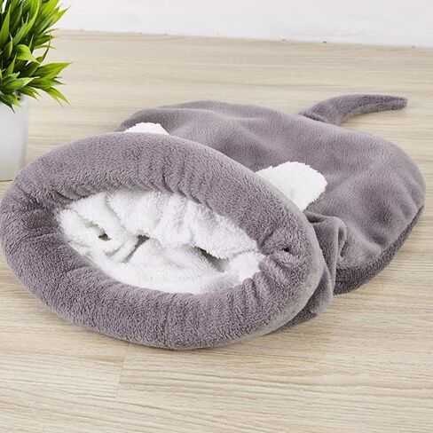 Cat Beds Cave for Indoor Cats for Small Dogs, Washable Sleeping Bag Calming, Soft Fluffy Self-Warming and Cozy Anti-Anxiety Cuddler (25 x 21 inch, Pink) in Saudi Arabia