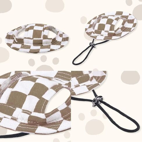 قبعة للحيوانات الأليفة للقطط والكلاب فقط مع سلسلة قابلة للتعديل، قبعة للحيوانات الأليفة الصغيرة للقطط الصغيرة والمتوسطة لتزيين حفلات أعياد الميلاد (أبيض برتقالي، صغير) in Kuwait