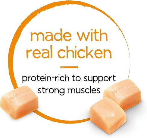 بورينا طعام الكلاب الرطب المفيد مع الدجاج الحقيقي والجزر والسبانخ، مع زيت السمك للكلاب - (عبوة من 12) 3 أونصة. علب in Kuwait