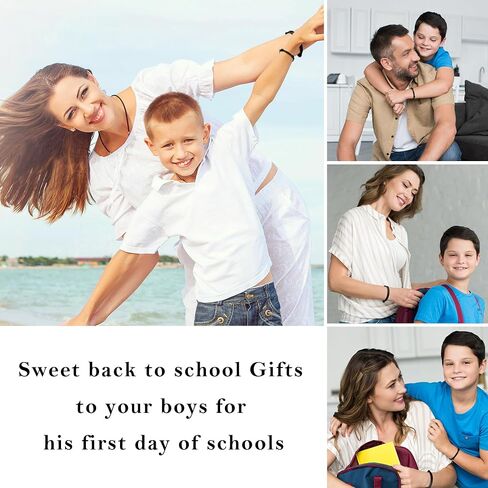 SmileBelle اليوم الأول من سوار المدرسة لأمي وابنها، أسود اليوم الأول من أساور الديناصورات رياض الأطفال اليوم الأول من مجوهرات القلب ما قبل المدرسة سوار الأم والابنة والابنة كهدايا العودة إلى المدرسة in Kuwait
