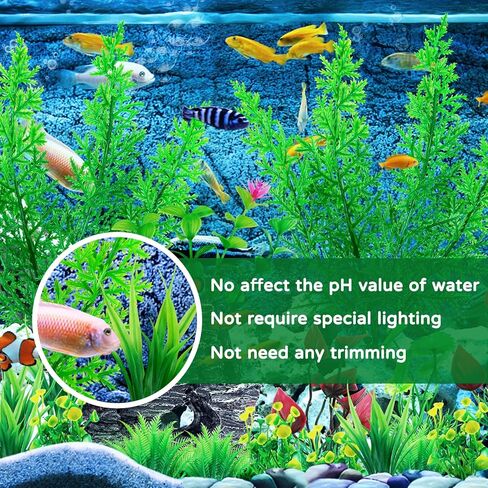 ديكورات حوض السمك، نباتات بلاستيكية صناعية مع مجموعة ديكور صخور الكهف، ملحقات خزان الأسماك، زخارف صغيرة وكبيرة لوعاء الأسماك in Kuwait