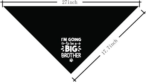 Dog Bandana, I Am Going to Be A Big Brother Dog Bandana, Dog Scarf Black Printing, Dog Scarf Accessories, Dog Bandana Pet Scarf, Pet Black Scarf Gender Reveal Accessories, Dog Bandana Gift (D28) in Saudi Arabia