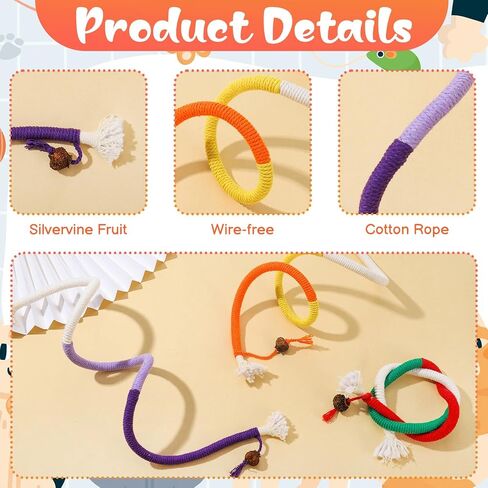 Rope Cat Toys, 6 Pack Catnip Toy Bite Rope, Toys for Indoor Cats Teeth Cleaning Toys for Kitten, Interactive Cat Nip Kitty Toys for All Breeds 27 Inches in Saudi Arabia