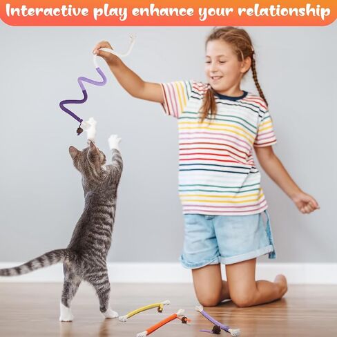 Rope Cat Toys, 6 Pack Catnip Toy Bite Rope, Toys for Indoor Cats Teeth Cleaning Toys for Kitten, Interactive Cat Nip Kitty Toys for All Breeds 27 Inches in Saudi Arabia