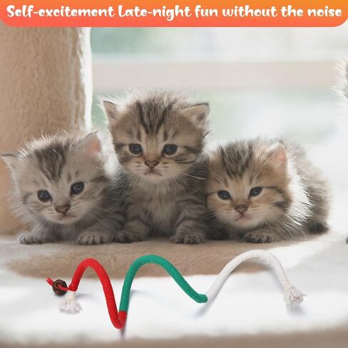 Rope Cat Toys, 6 Pack Catnip Toy Bite Rope, Toys for Indoor Cats Teeth Cleaning Toys for Kitten, Interactive Cat Nip Kitty Toys for All Breeds 27 Inches in Saudi Arabia