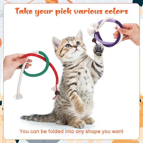 Rope Cat Toys, 6 Pack Catnip Toy Bite Rope, Toys for Indoor Cats Teeth Cleaning Toys for Kitten, Interactive Cat Nip Kitty Toys for All Breeds 27 Inches in Saudi Arabia