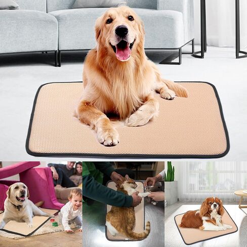 بساط تبريد للكلاب في الصيف، بساط كبير جدًا لقفص الكلاب للكلاب الكبيرة قابل للغسل، بطانية تبريد للحيوانات الأليفة قابلة للتنفس وذات قدرة على الامتصاص، سجادات سرير ناعمة ومرنة للكلاب والقطط والأرانب (XS (20.8 بوصة × 11.8 بوصة)) in Kuwait