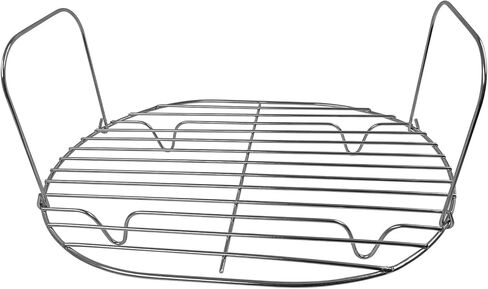 رف البخار والتحميص - ملحقات لطباخ Ninja Foodi Possible Cooker Pro - متوافق مع طباخ Ninja Crockpot 8.5 Quart البطيء MC1000، MC1001، MC1010 - رف تحميص مطلي بالكروم in Kuwait